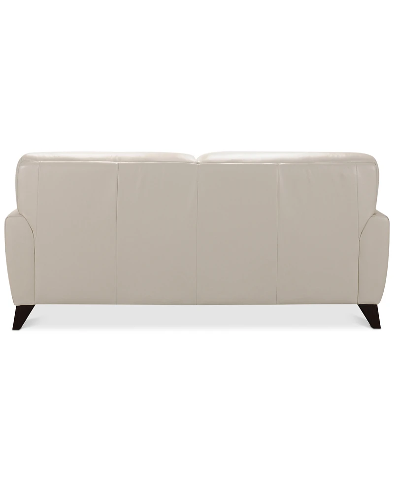 Myia 82" Tufted Back Leather Sofa, Created for Macy's