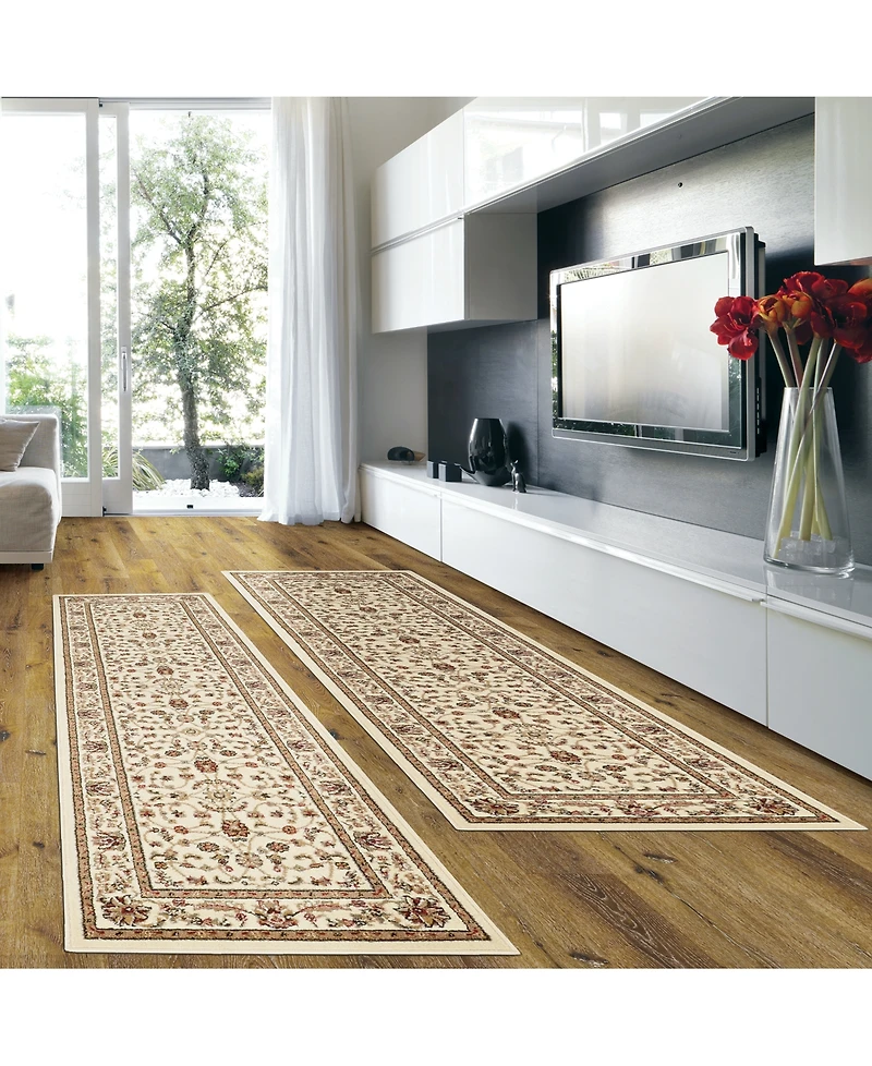 Closeout! Km Home Prato Isfahan White 2-Pc. Runner Rug Set
