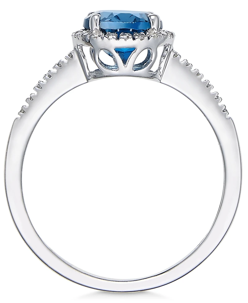 Amethyst (1-1/6 ct. t.w.) and Diamond (1/8 Ring 14k Gold