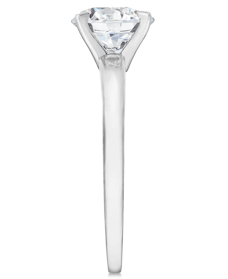 Cubic Zirconia (3-1/3 ct. t.w.) Solitaire Engagement Ring in 14k White Gold