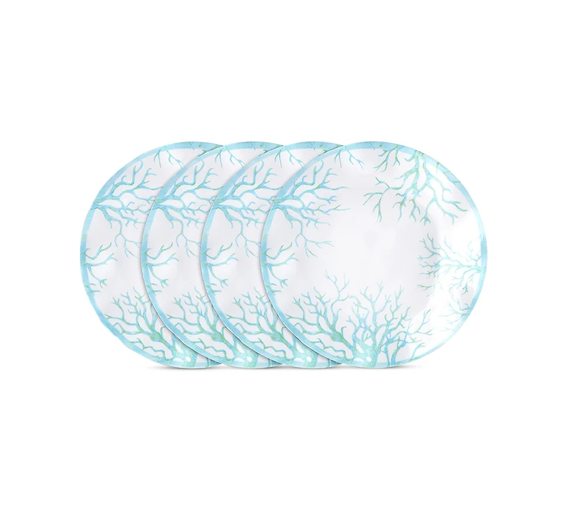 Q Squared Captiva 4-Pc. Melamine 10.5" Dinner Plate Set