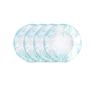 Q Squared Captiva 4-Pc. Melamine 10.5" Dinner Plate Set