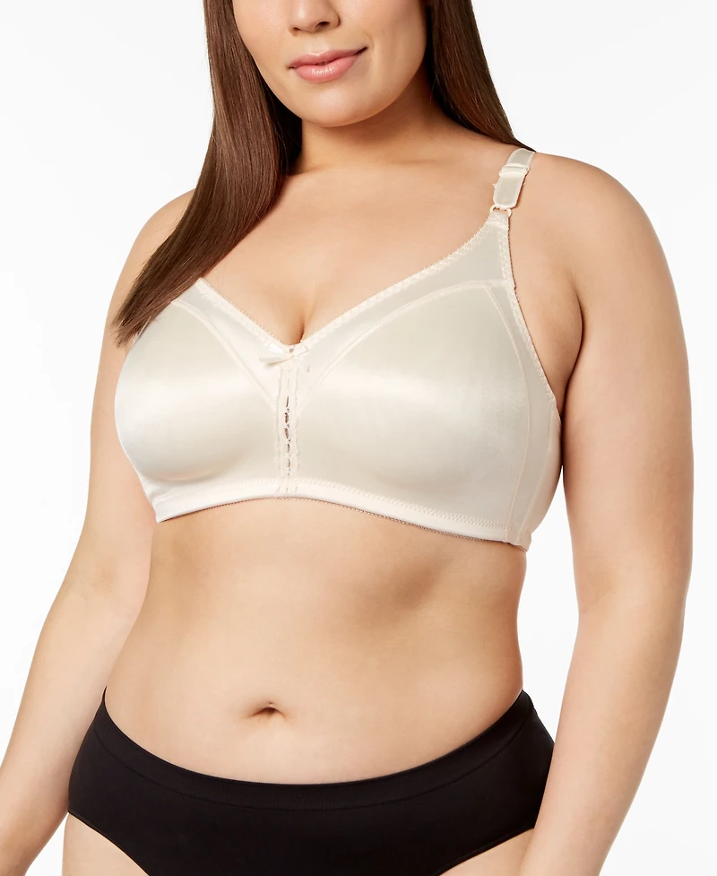 Bali Double Support Tailored Wireless Lace Up Front Bra 3820