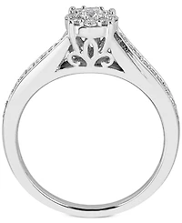 Diamond Halo & Pave Bridal Set (1/2 ct. t.w.) in 14k White or Yellow Gold