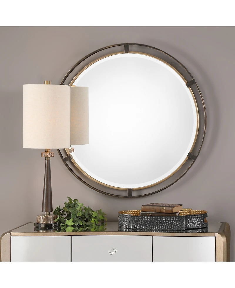 Uttermost Carrizo Bronze Round Mirror