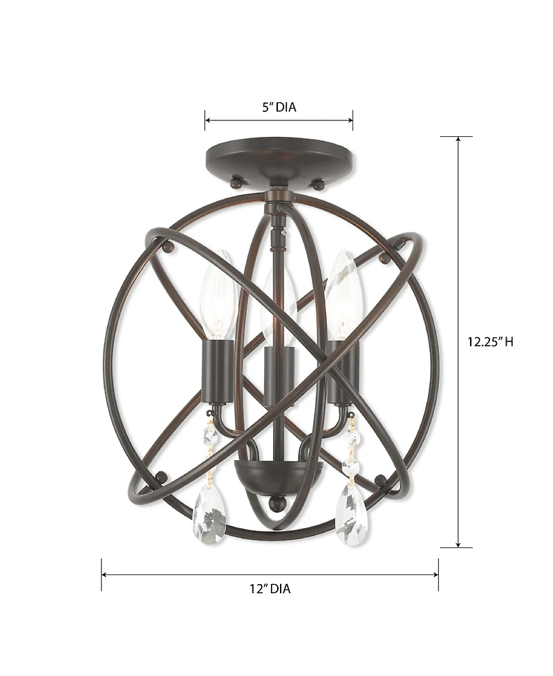 Livex Aria 3 Light 12" Pendant