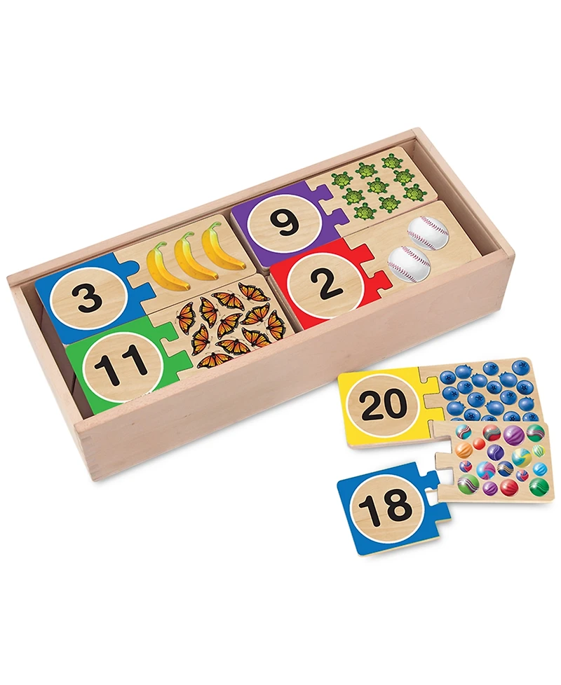 Melissa & Doug Wooden Self-Correcting 1-20 Number Puzzles