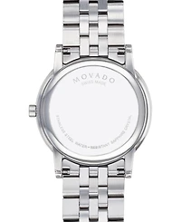 Movado Men's Swiss Museum Classic Diamond-Accent Stainless Steel Bracelet Watch 40mm