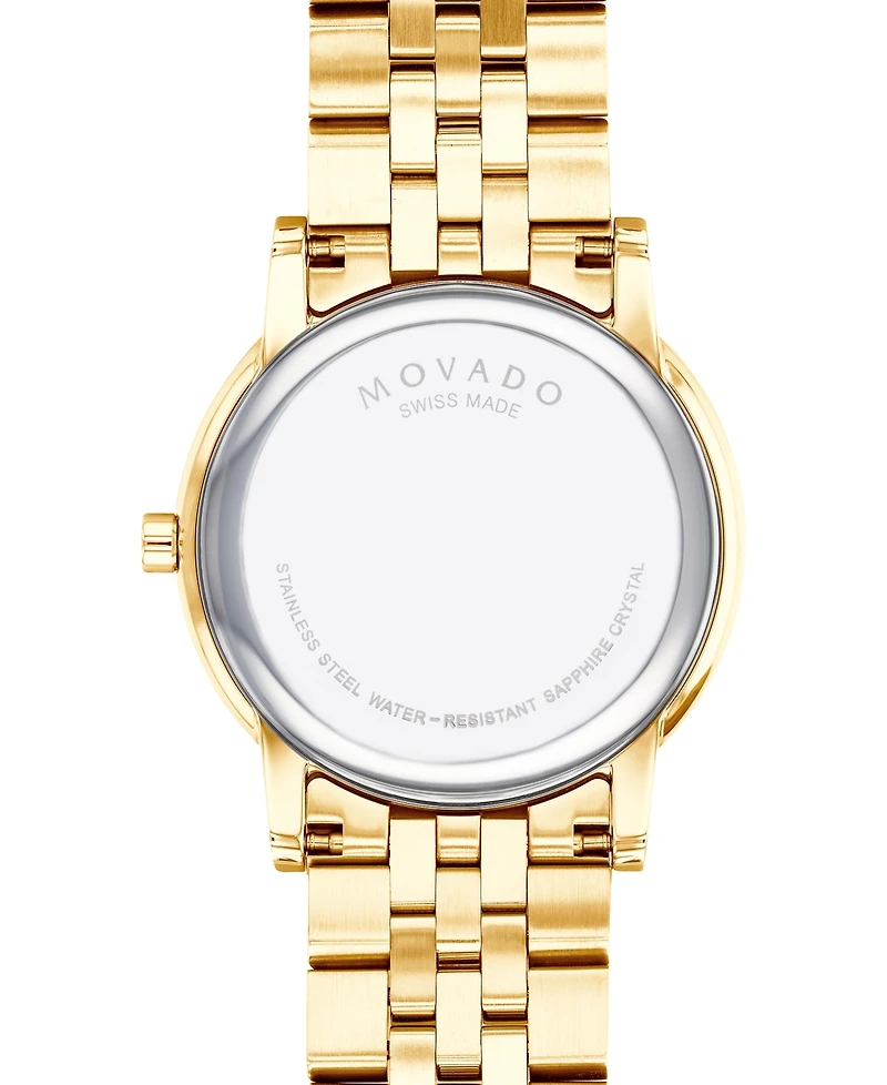 Movado Men's Swiss Museum Classic Gold-Tone Pvd Stainless Steel Bracelet Watch 40mm