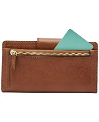 Fossil Logan Leather Rfid Tab Clutch Wallet