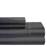 Pointehaven Solid 400 Thread Count Cotton Sateen 4-Pc. Sheet Sets