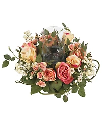 Nearly Natural Rose Candelabrum Artificial Arrangement