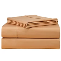 Pointehaven Solid Extra Deep 500 Thread Count Sateen Pillowcase Pair, Standard