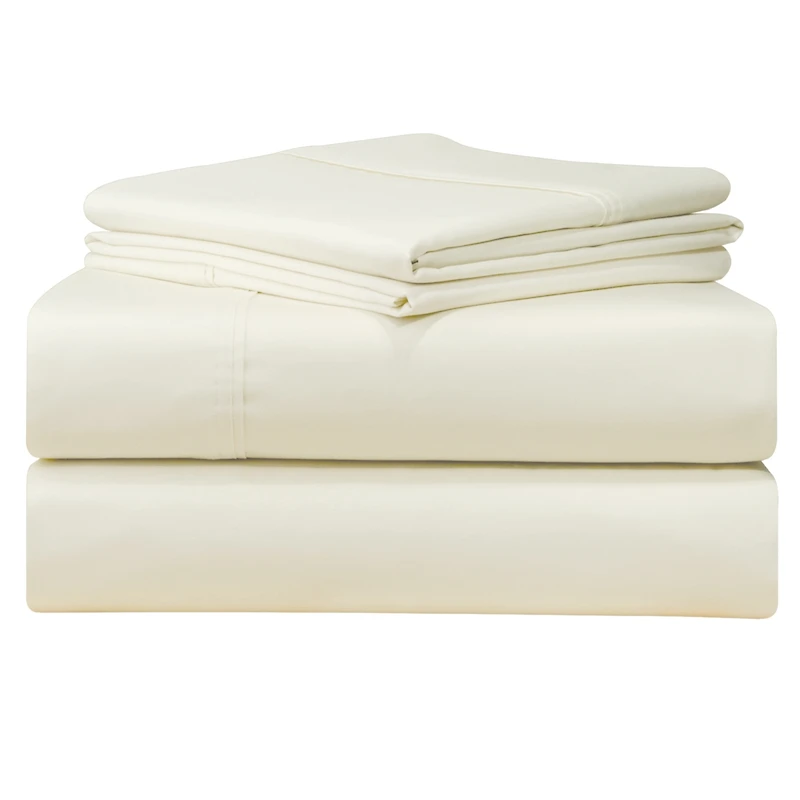 Pointehaven Solid Extra Deep 500 Thread Count Sateen 4-Pc. Sheet Set, California King