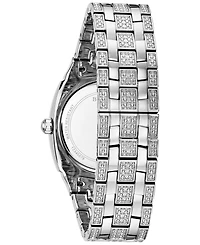 Bulova Men's Stainless Steel & Crystal-Accent Bracelet Watch 40mm