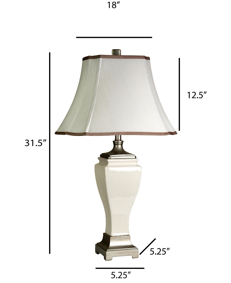 StyleCraft Crackled Ceramic Table Lamp