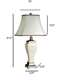 StyleCraft Crackled Ceramic Table Lamp
