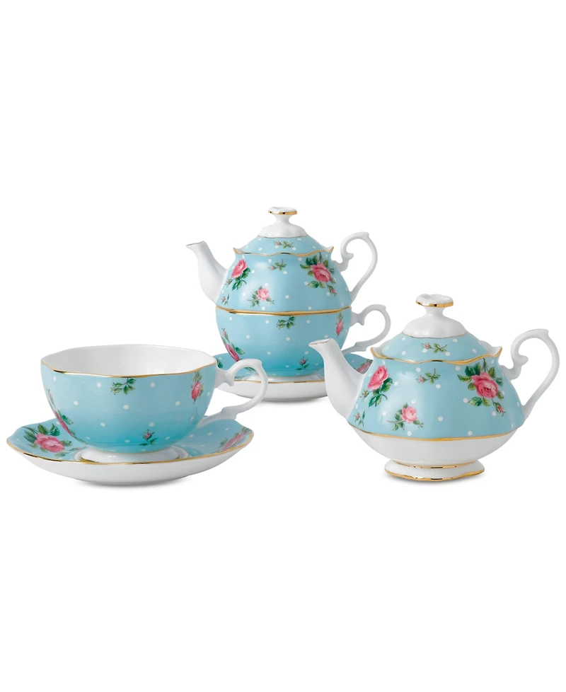 Royal Albert Polka Blue Tea For One Set