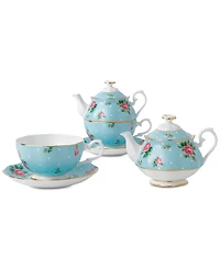 Royal Albert Polka Blue Tea For One Set