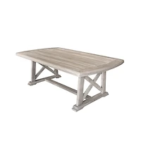 Courtyard Casual Driftwood Teak Surf Side Outdoor Coffee Table