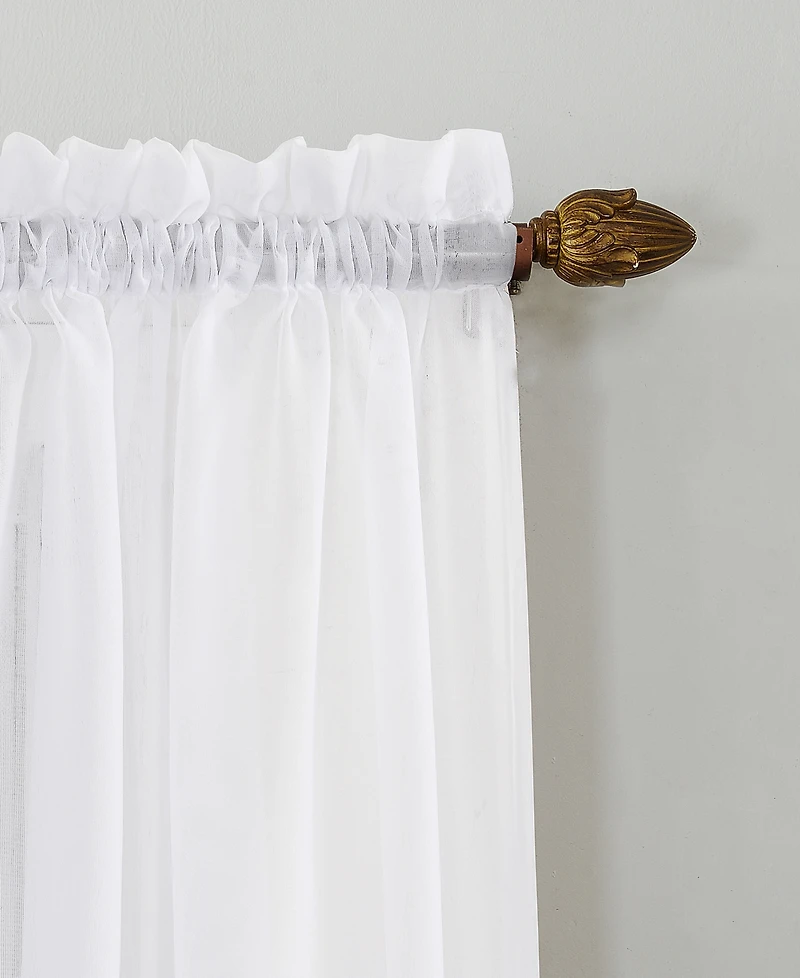 Calypso Sheer Voile Rod Pocket Curtain Panel