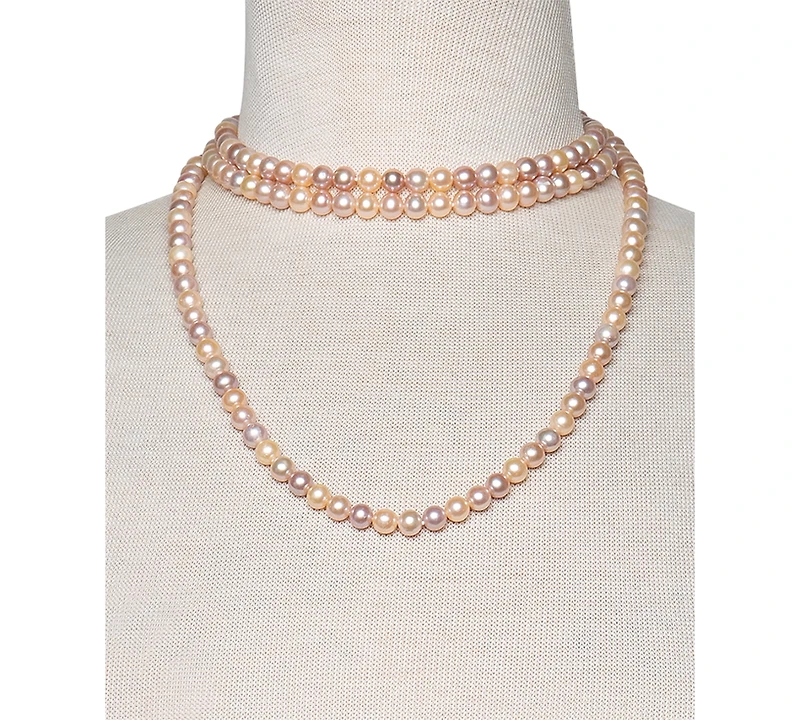 54 inch Belle de Mer Cultured Freshwater Pearl Strand Necklace (7-8mm)