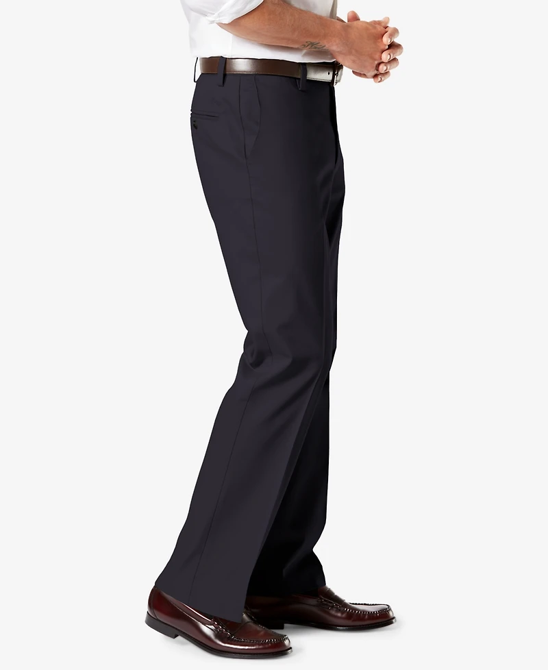 Dockers Men's Signature Lux Cotton Straight Fit Creased Stretch Khaki Pants