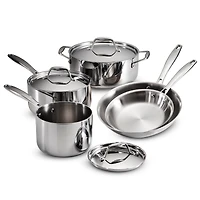 Tramontina Signature 8-Piece Tri-Ply Base Stainless Steel Cookware Set with Lids