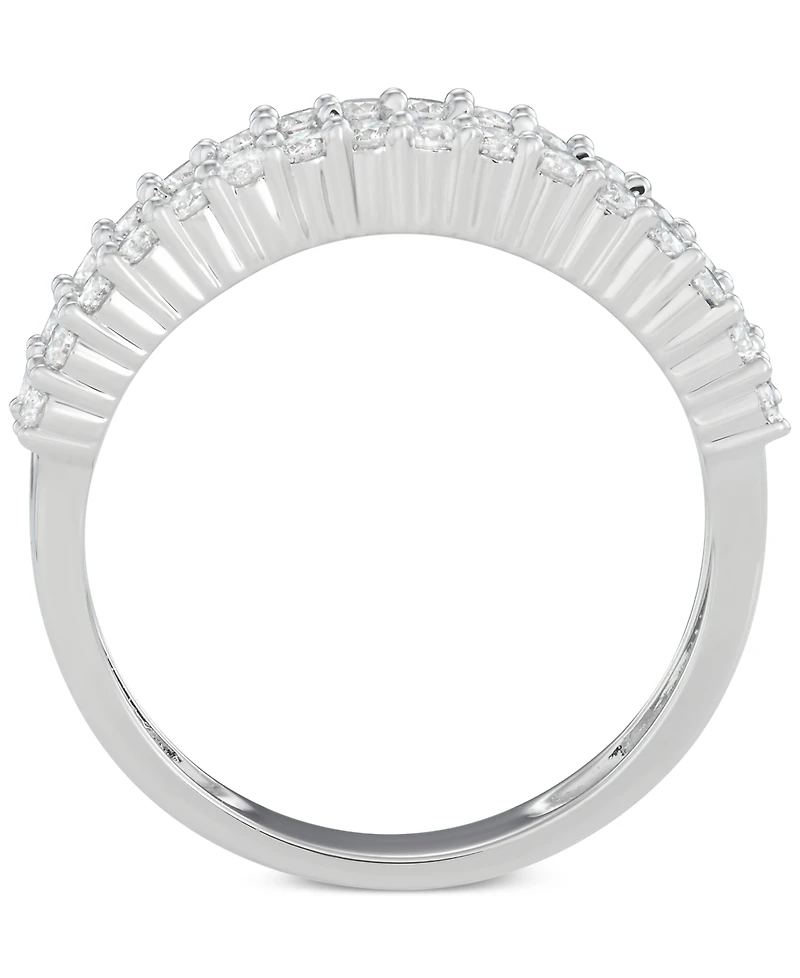 Diamond Baguette Cluster Band (1 ct. t.w.) 14k White, Yellow or Rose Gold