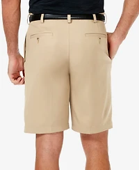 Haggar Men's Cool 18 Pro Classic-Fit Stretch Pleated 9.5" Shorts