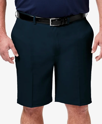 Haggar Men's Big & Tall Cool 18 Pro Classic-Fit Stretch Flat-Front 9.5" Shorts