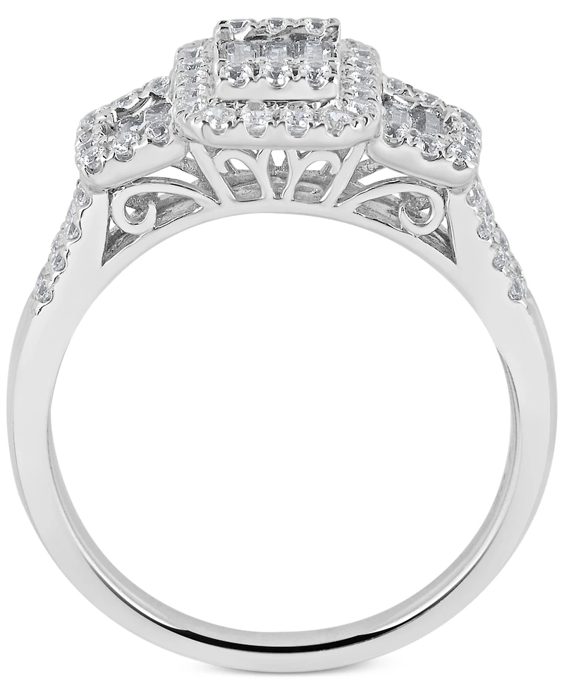 Diamond Baguette Engagement Ring (3/4 ct. t.w.) in 14k White Gold