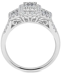 Diamond Baguette Engagement Ring (3/4 ct. t.w.) in 14k White Gold