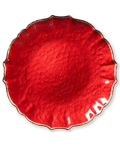 Vietri Pastel Glass Collection White Salad Plate