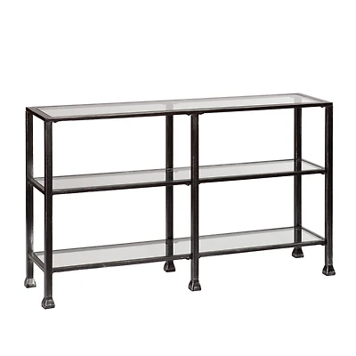 Metal/Glass 3-Tier Console Table