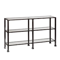 Metal/Glass 3-Tier Console Table