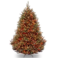 National Tree 7.5' Fraser Med Fir Hinged Tree with 1000 Multi Color Lights