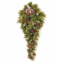 National Tree Company 36" Frosted Berry Teardrop with Battery Operated Warm White Led Lights