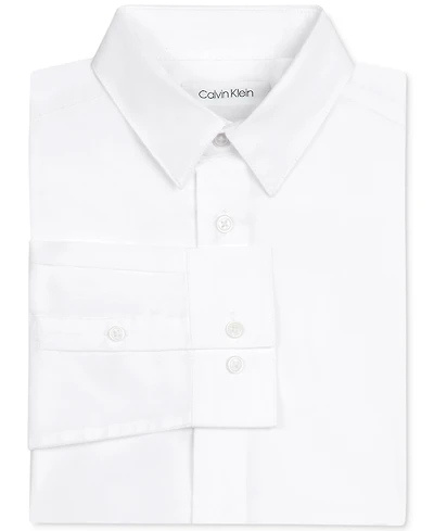 Calvin Klein Little Boys Solid Stretch Poplin Shirt