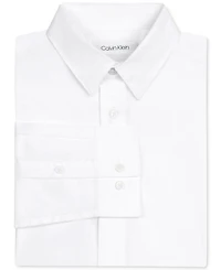 Calvin Klein Little Boys Solid Stretch Poplin Shirt