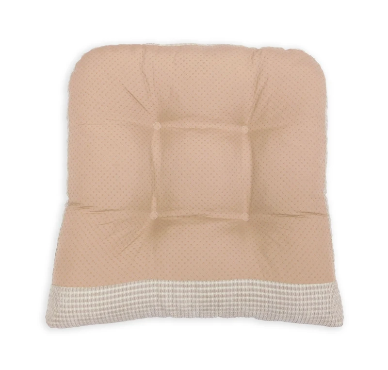 Arlee Home Fashions Solid Textured Memory Foam 2-Pack Chair Pads