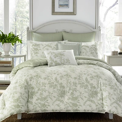 Laura Ashley Natalie Reversible 7-Pc. Comforter Set