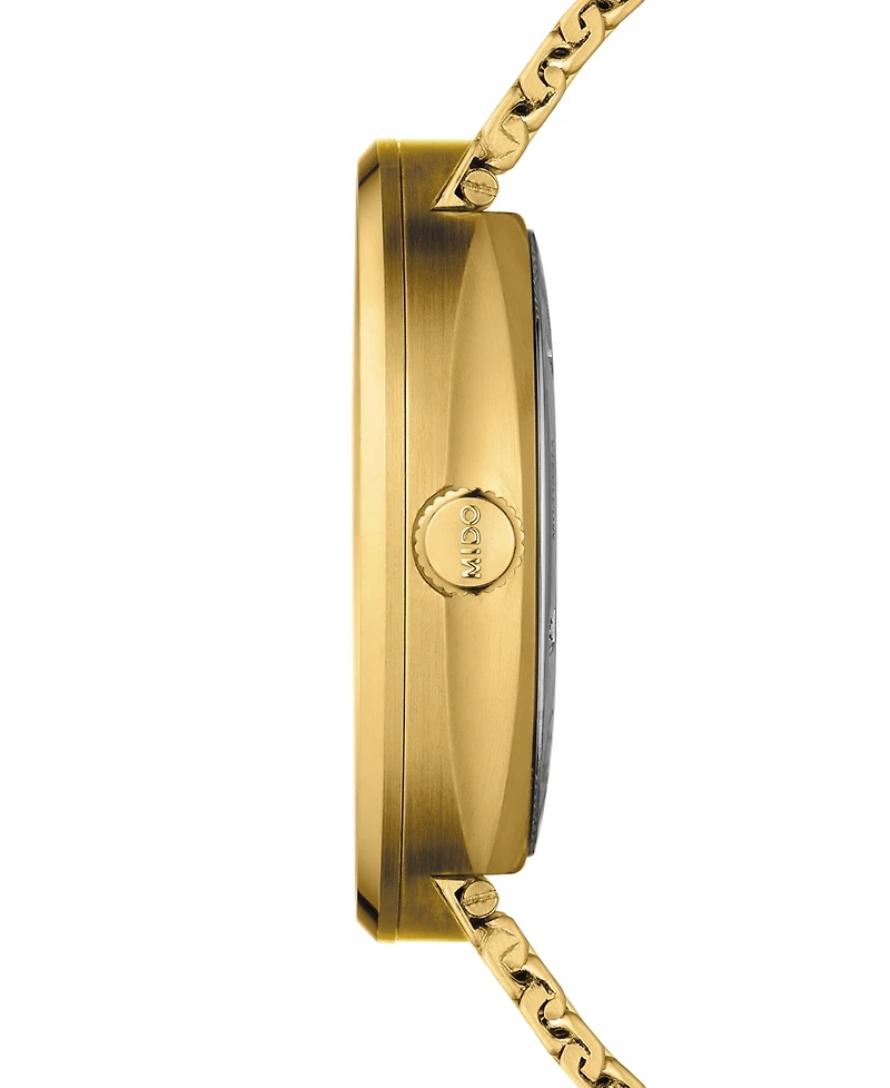 Mido Men's Swiss Automatic Commander Ii Cosc Gold-Tone Pvd Stainless Steel Bracelet Watch 42mm