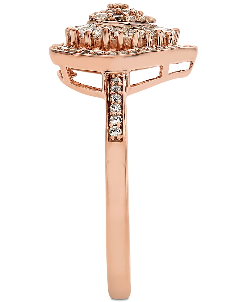 Diamond Heart Cluster Ring (1/2 ct. t.w.) 14k White , Yellow or Rose Gold