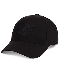 '47 Brand Miami Dolphins Black & Black Mvp Strapback Cap