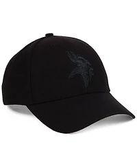 '47 Brand Minnesota Vikings Black & Black Mvp Strapback Cap