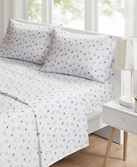 Intelligent Design Novelty Printed Microfiber -Pc. Sheet Set