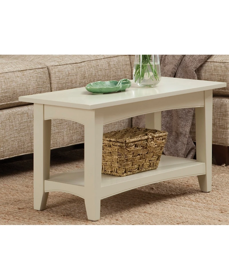 Shaker Cottage Bench with Shelf, Sand