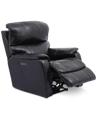 Hatherleigh 34" Leather Dual Power Recliner with Usb Outlet