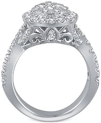 3-Pc. Diamond Pear Cluster Bridal Set (2 ct. t.w.) in 14k White Gold